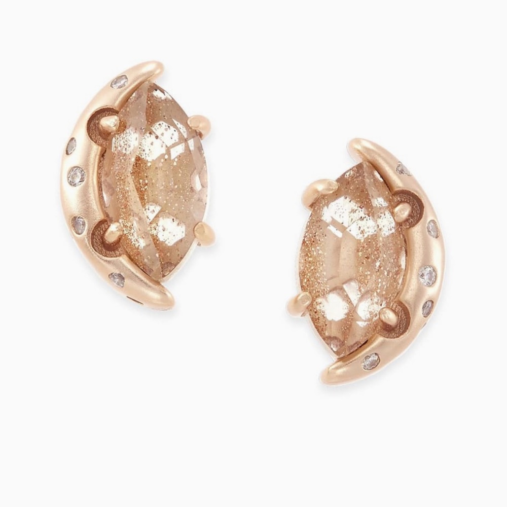 Kendra Scott Marie Rose Gold Dusted Studs with CZ